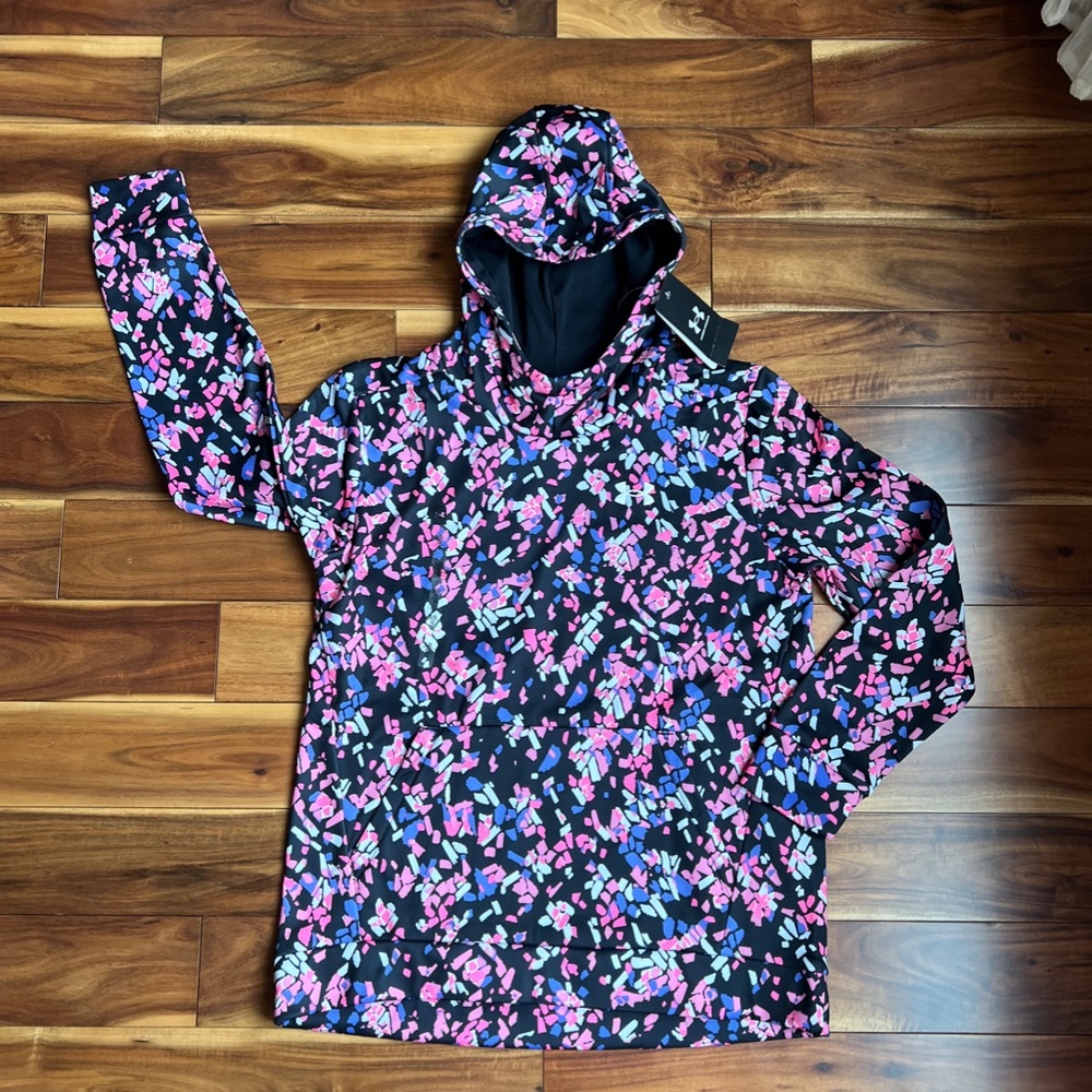 Under Armour Girls' Armour Fleece® Printed Hoodie Sweatshirt NWT Youth Large - Picture 8 of 8